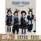 兔子警探套装 幼悠女童春季 无袖 马甲短裙宽松束脚裤 新款 娃娃领衬衫