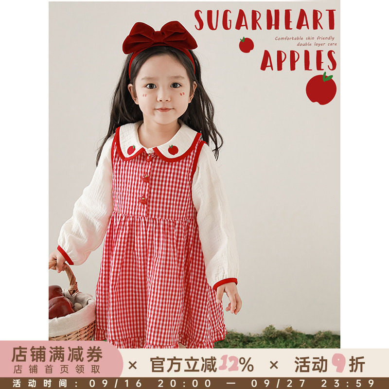 幼悠新款春季女童背心裙裙子图片