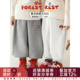 幼悠女童加绒加厚时尚 子 童趣可爱防风保暖宽松休闲裤 卫裤 2025冬季