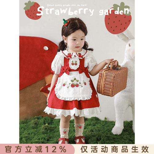 女童可爱休闲衬衫连衣裙