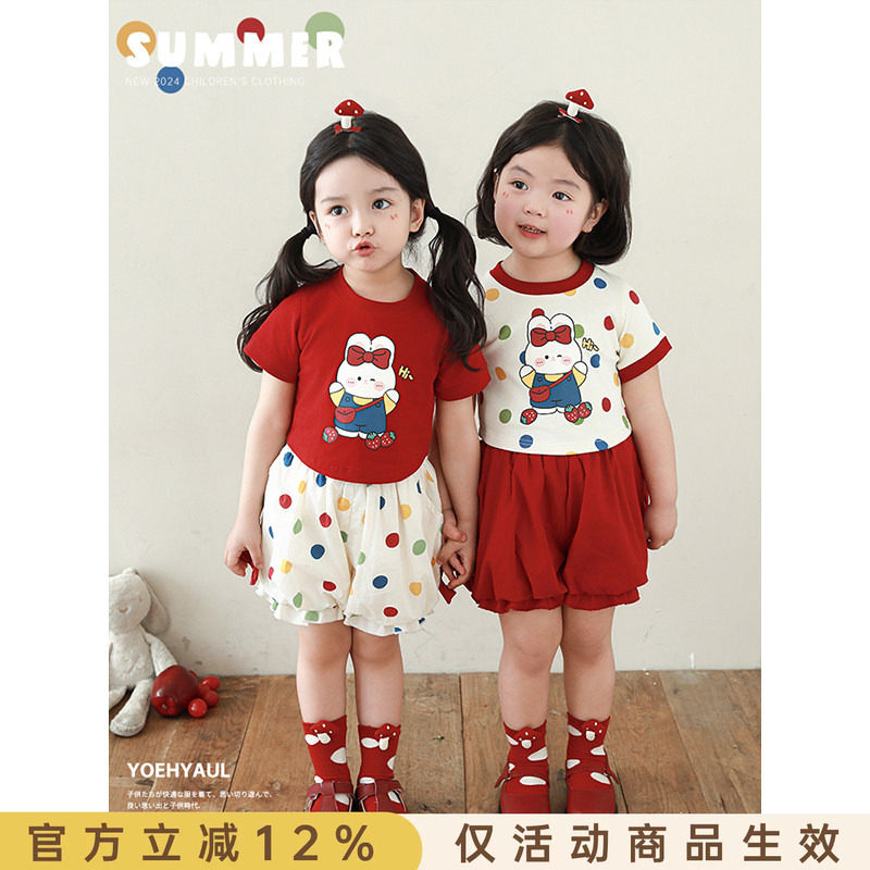 幼悠女童糖果波点花苞灯笼短裤夏季甜蜜可爱蝴蝶结荷叶花边裤子潮图片