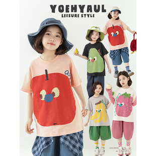 幼悠 女大童亲子装原创搞怪印花清爽不闷竹节棉透气排腻大码T恤潮