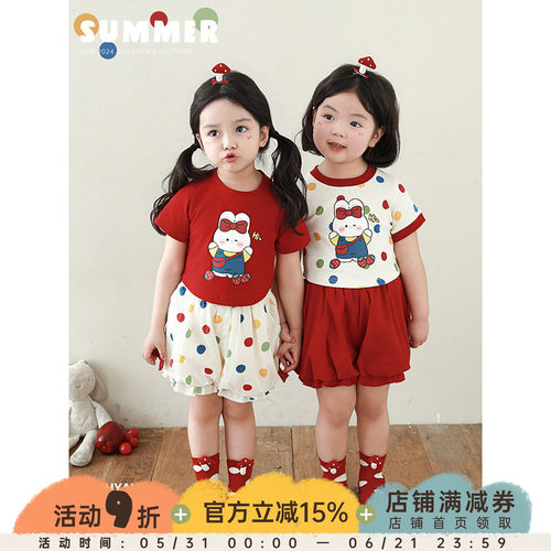 幼悠女童糖果波点花苞灯笼短裤夏季甜蜜可爱蝴蝶结荷叶花边裤子潮