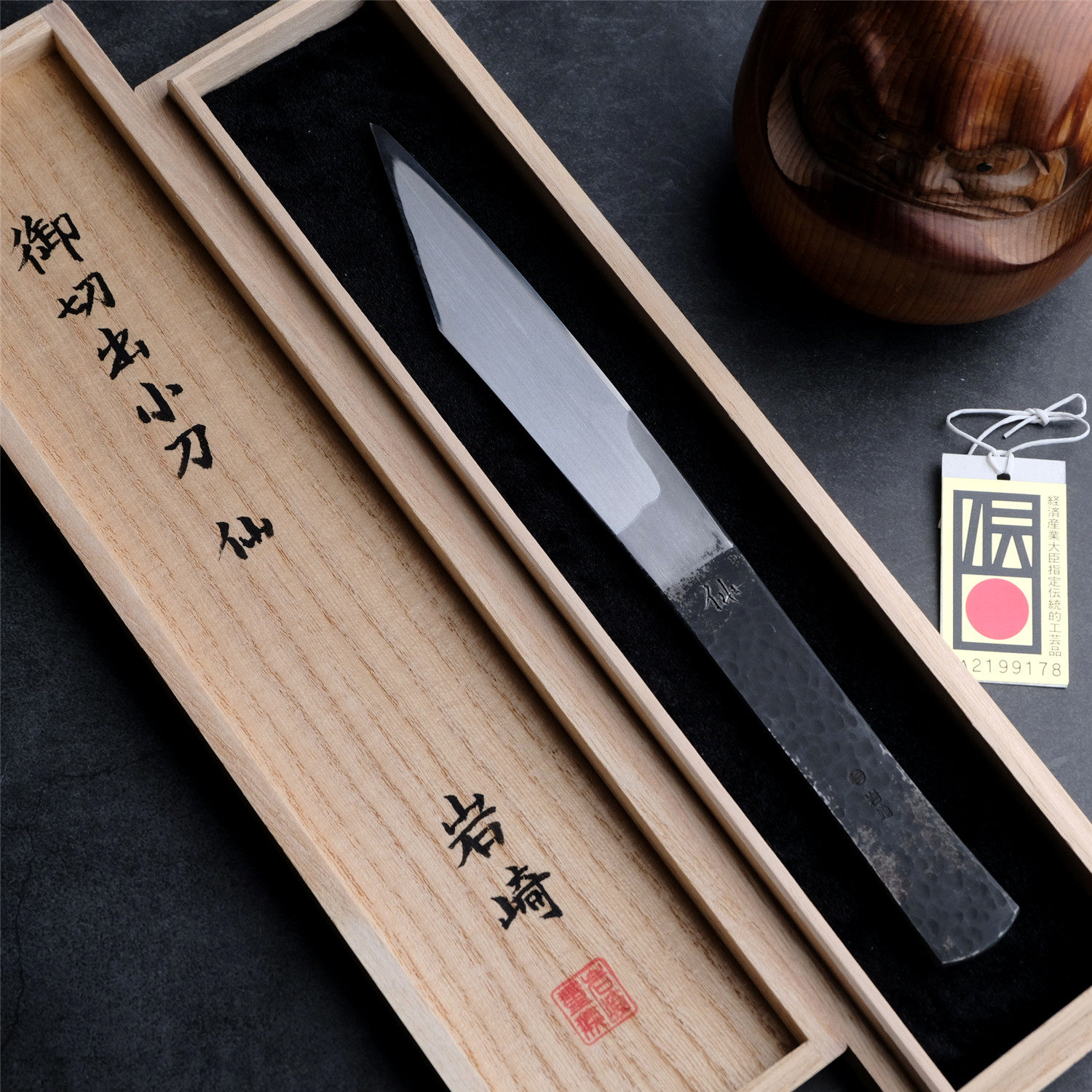 岩崎作仙切出小刀木工雕刻刀嫁接斜口刀越后三条日本传统工艺品