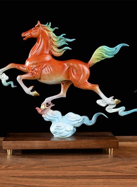 铜一家马踏飞燕摆件铜马摆件工艺品客厅家居摆设乔迁玄关酒柜礼品