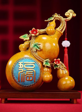 铜一家《五福葫芦》家用客厅办公室装饰品公司开业乔迁礼品铜摆件