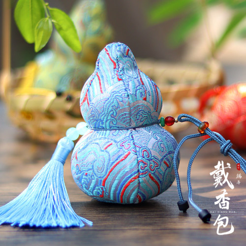 葫芦香囊材料包diy手工福禄葫芦香包空袋挂件艾草驱蚊随身包挂饰