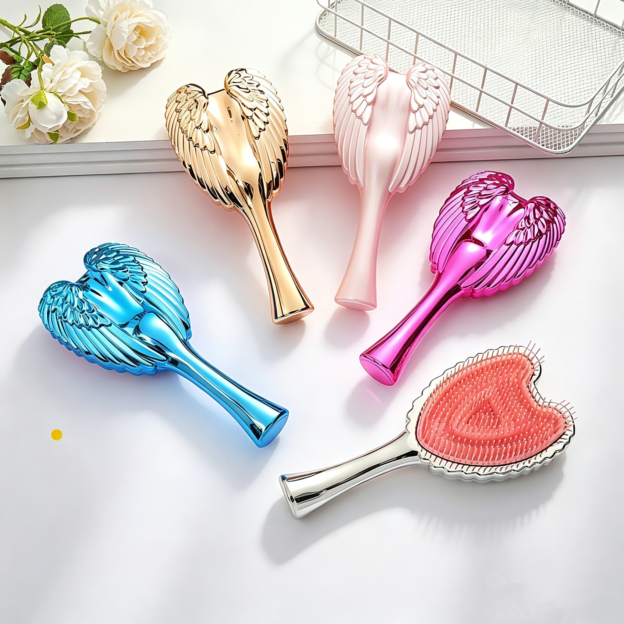 天使王妃气囊梳蓬松造型便携精致气垫梳按摩美发梳家用休闲手握梳