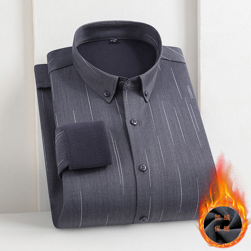 2025年秋冬新款基础时尚百搭长袖衬衣流星雨同款长袖衬衫加绒加厚,男装,衬衫,淘宝优惠券,粉丝福利购,淘宝优惠卷