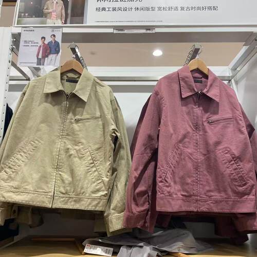 日单男装女装春季休闲拉链茄克/底特律夹克牛仔外套475681/476942