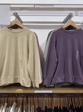 日系针织摇粒绒圆领套头衫休闲时尚长袖抓绒卫衣T体恤新款479609