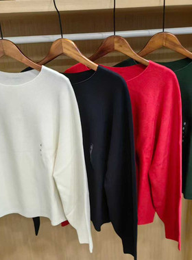 日系女装新款3D棉质圆领针织衫/套头毛衣毛衫打底衫484504/482974