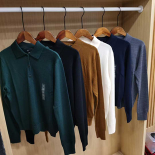 日单女装精纺休闲时尚POLO领毛针织衫/毛衣可机洗新款上衣 478333