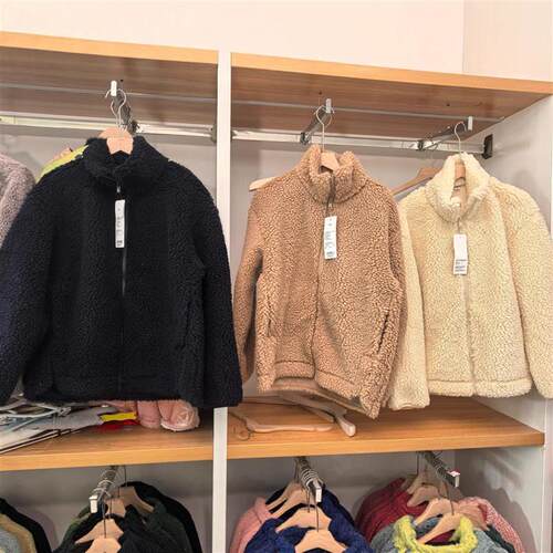 女装摇粒绒拉链茄克长袖短外套夹克女2025秋冬新款宽松保暖480800