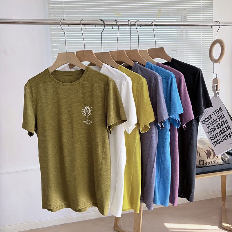 2026新款春夏装情侣印花户外运动吸湿透气春夏高弹速干长袖Tt体恤