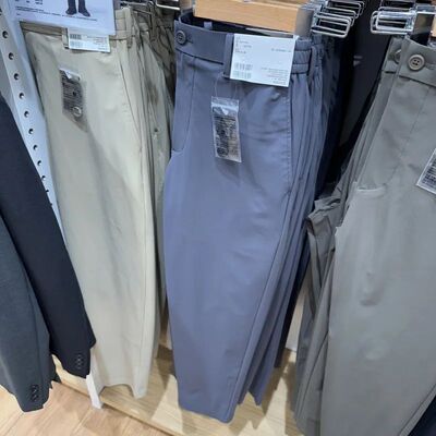 日系2025年 男装高弹力长裤休闲裤裤子常规款直筒长裤百搭475598