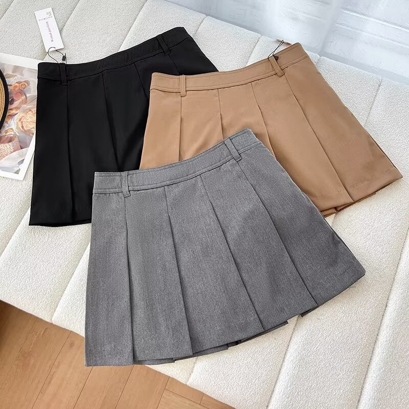 日系女装BM风打褶迷你百褶裙裤高腰显瘦腿长百搭休闲短裤裙480302