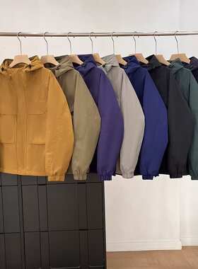 日系男女装防风连帽外套夹克户外休闲款工装冲锋衣E478231/482213