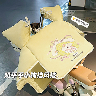 电动车挡风被冬加厚双面