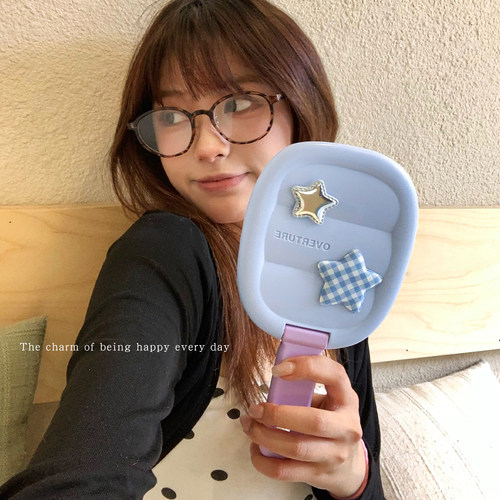 高颜值手持化妆镜子ins
