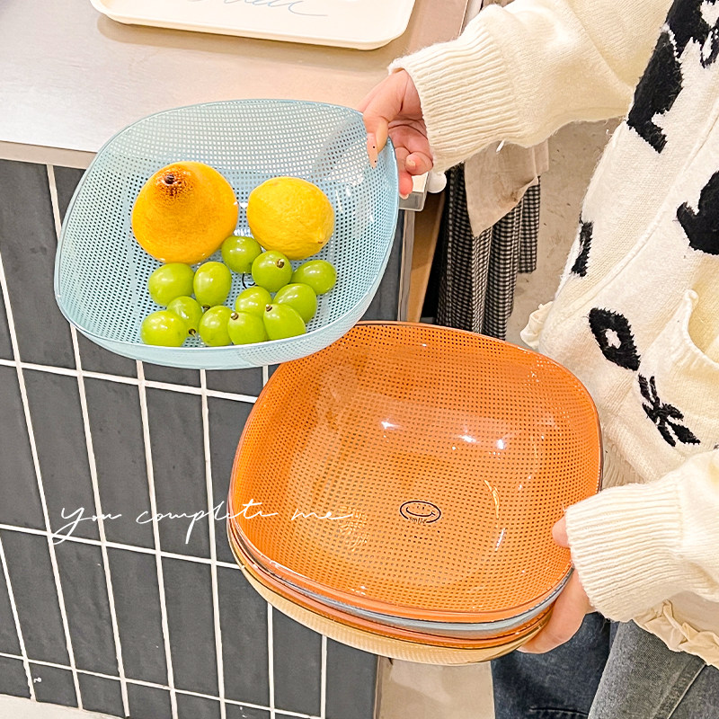 韩式ins创意彩色干果盘零食盘子方格手工盘酸奶碗甜品家用水果盘,餐饮具,果盆/果盘/果篮,淘宝优惠券,粉丝福利购,淘宝优惠卷