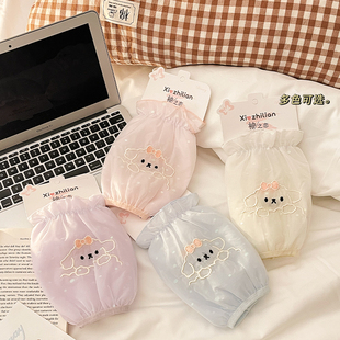 羽绒服小学生防脏宝宝儿童袖 印花防污秋冬季 头 套女2025新款 可爱袖