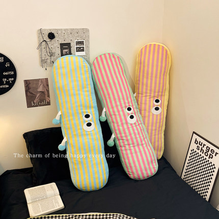 可爱长条抱枕女生睡觉专用夹腿沙发床头靠枕垫可拆洗毛绒玩具公仔