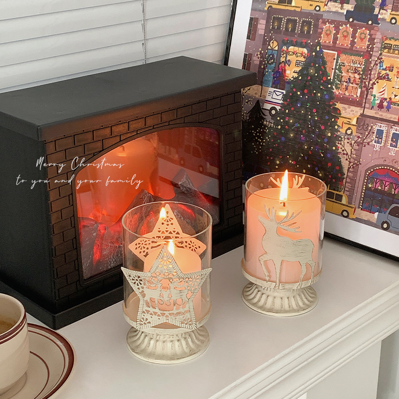 圣诞镂空烛台灯可拆卸