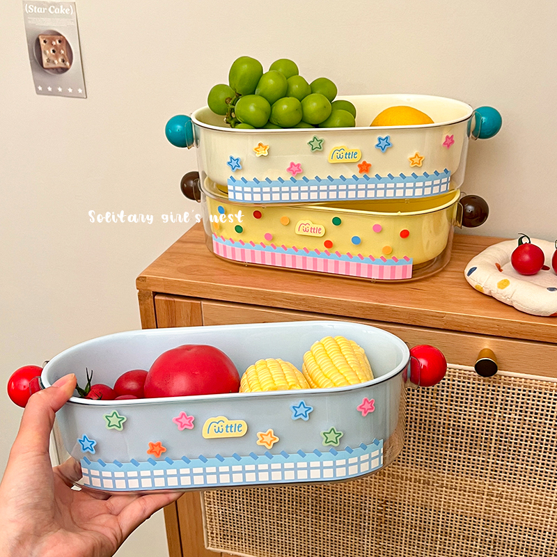 多巴胺双层洗菜盆沥水篮