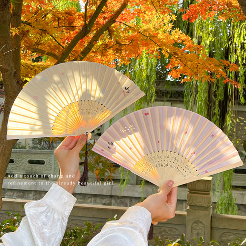 水墨风扇子新中式古风竹扇