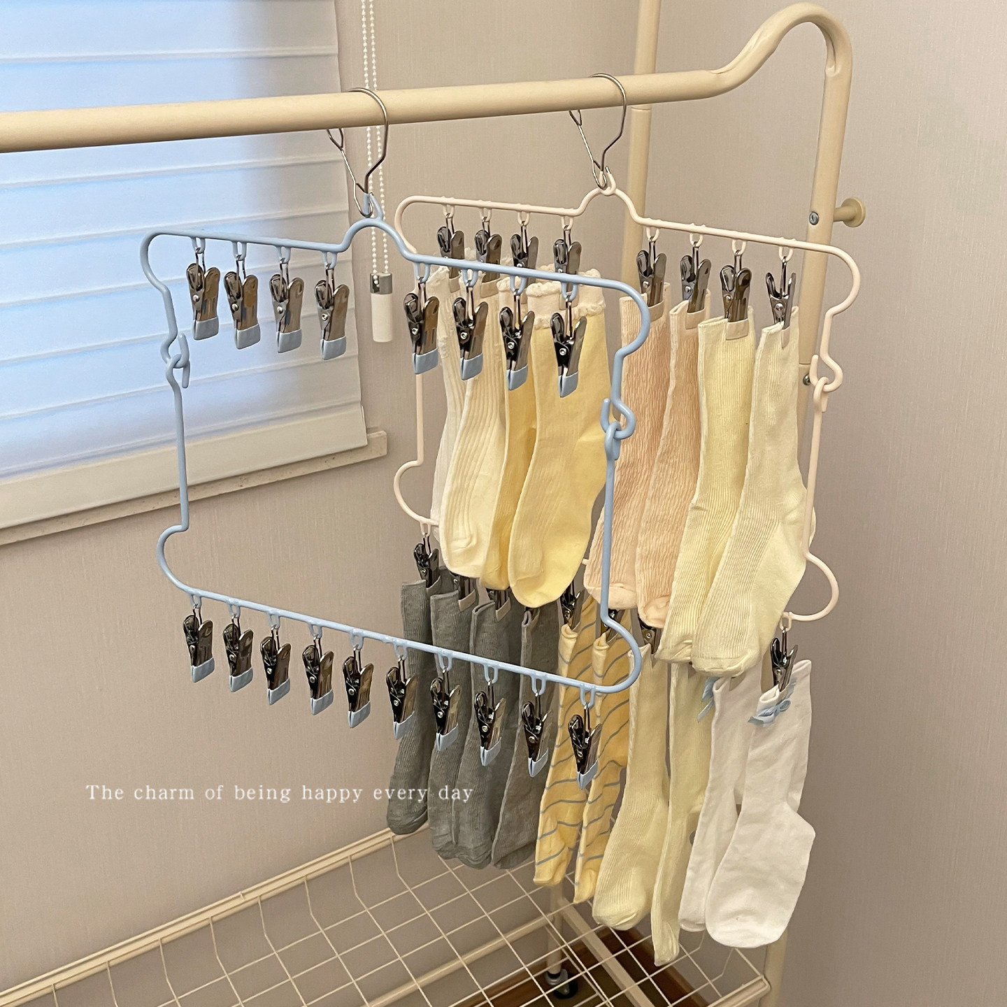 宝宝裤架多夹子裤子收纳神器