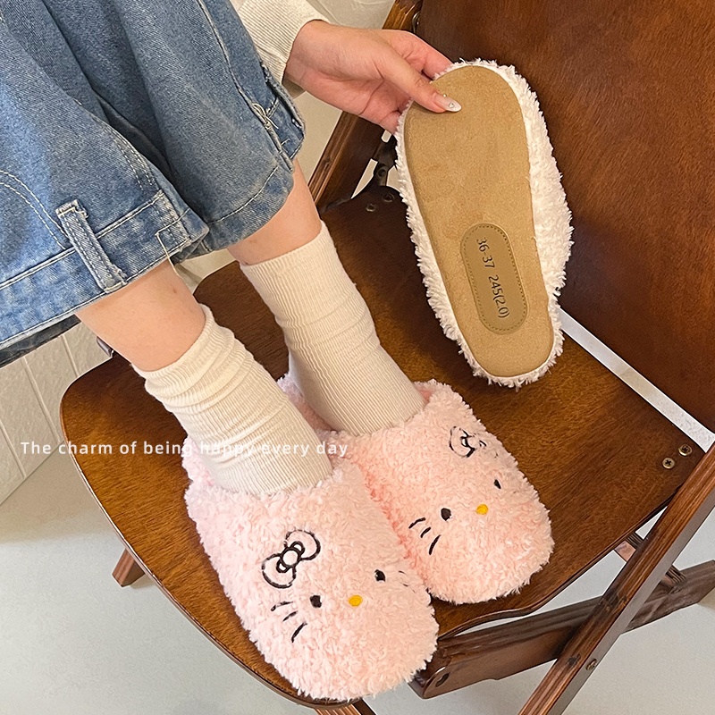 毛毛拖鞋家居室内平底
