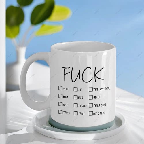 Fack Choose Your Mood Mug 选择你的心情 陶瓷马克杯水杯礼物