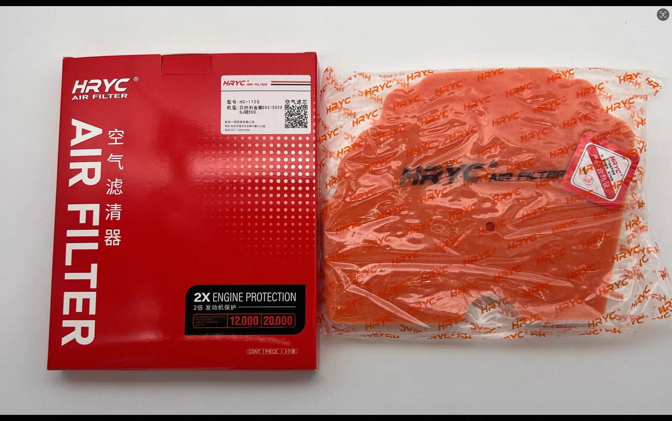 HRYC 112Q适应于金鹏502x骁500闪500摩托车空气滤芯