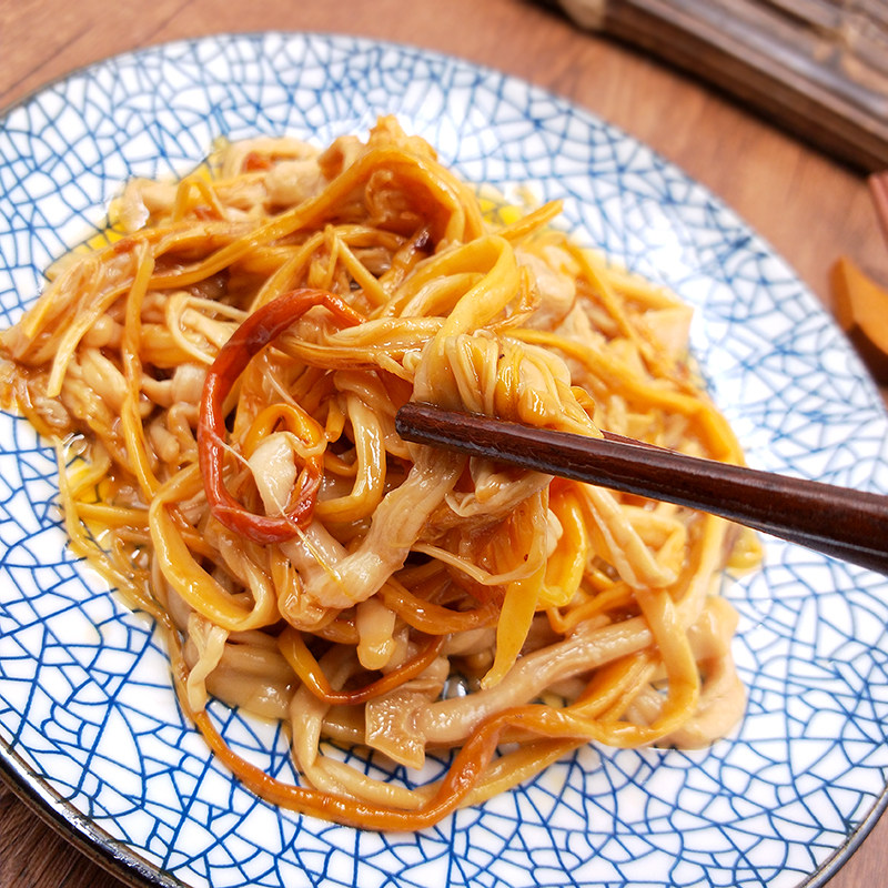 新鲜腌制油焖金针菇香菇微小吃下饭菜农家美食小吃即食170gx2瓶