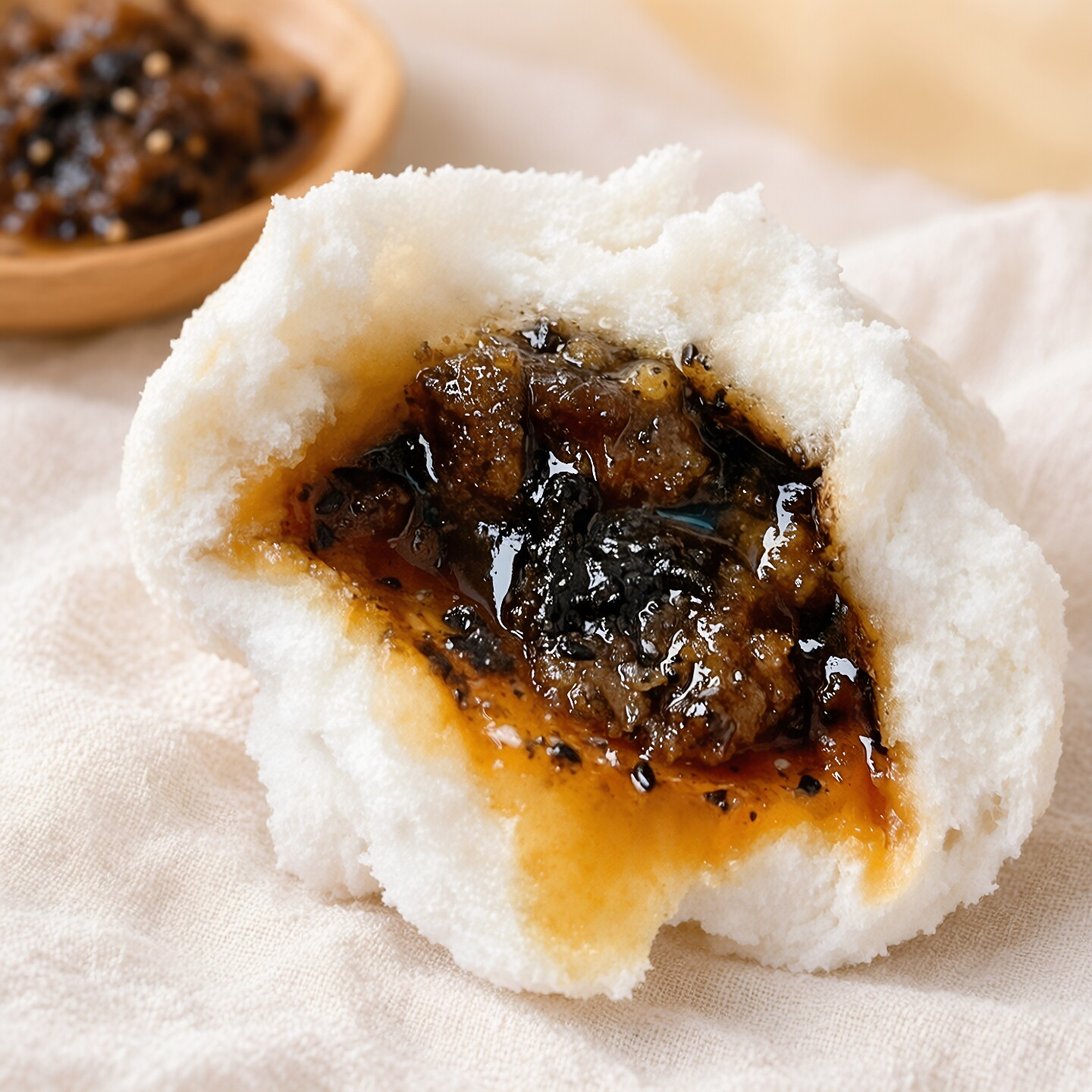 手工猪油板油馒头包点蒸包子散装新鲜面食台州温岭早餐点心美食