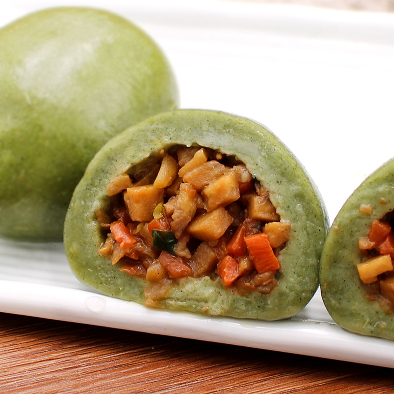 台州特产温岭农家手工艾草青团猪肉圆炊圆糯米糍咸圆麻糍美食小吃