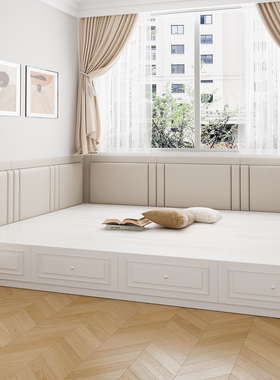 定做猫爪皮榻榻米墙围软包炕围子儿童防撞靠背自粘床围床头板软包