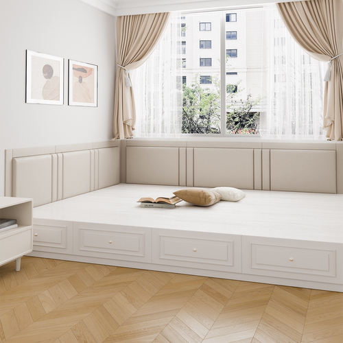 定做猫爪皮榻榻米墙围软包炕围子儿童防撞靠背自粘床围床头板软包