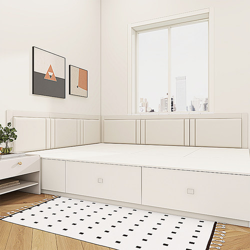 猫抓皮榻榻米软包墙围炕围子防撞软包背景靠背床头板软包墙贴自粘