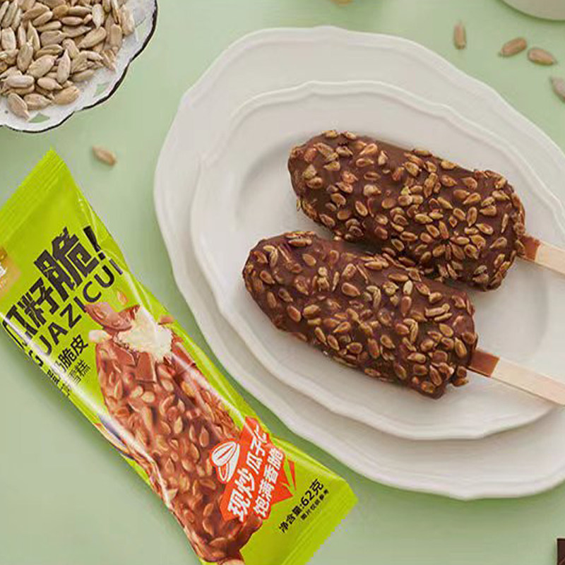 5支 大桥道瓜籽脆蛋奶脆皮口味雪糕62g 瓜子脆巧克力冰淇淋 冷饮