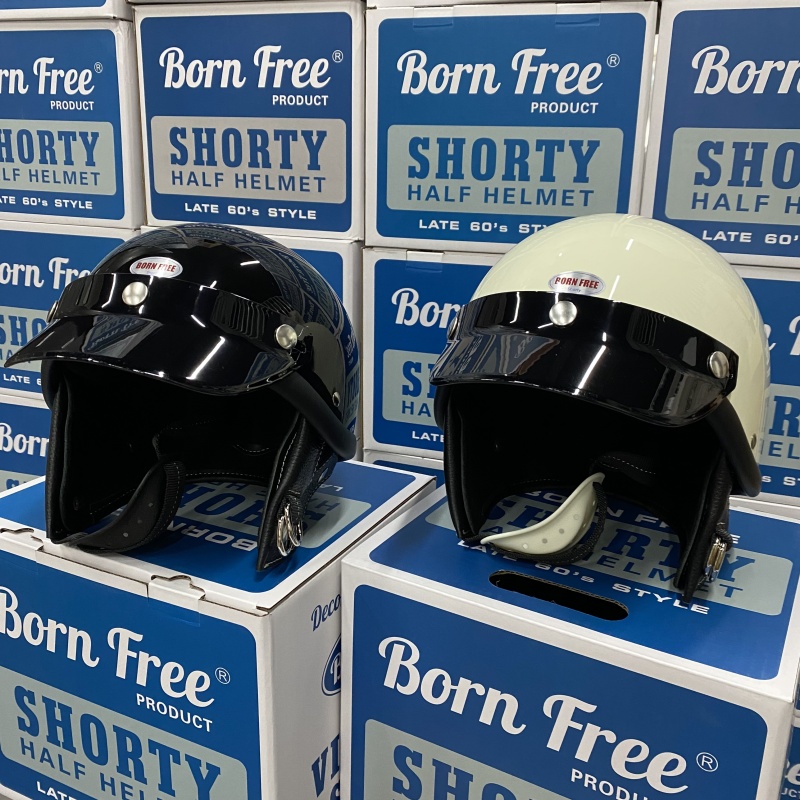 BornFree日式复古小盔体男女半盔