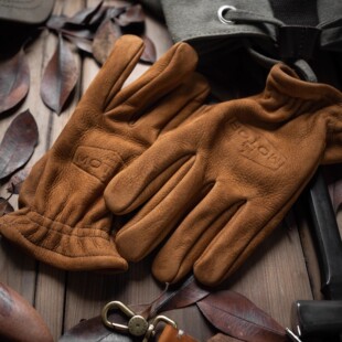 山纹MR 手套加绒保暖做旧男女 MOTOR复古头层牛皮磨砂户外通勤工装