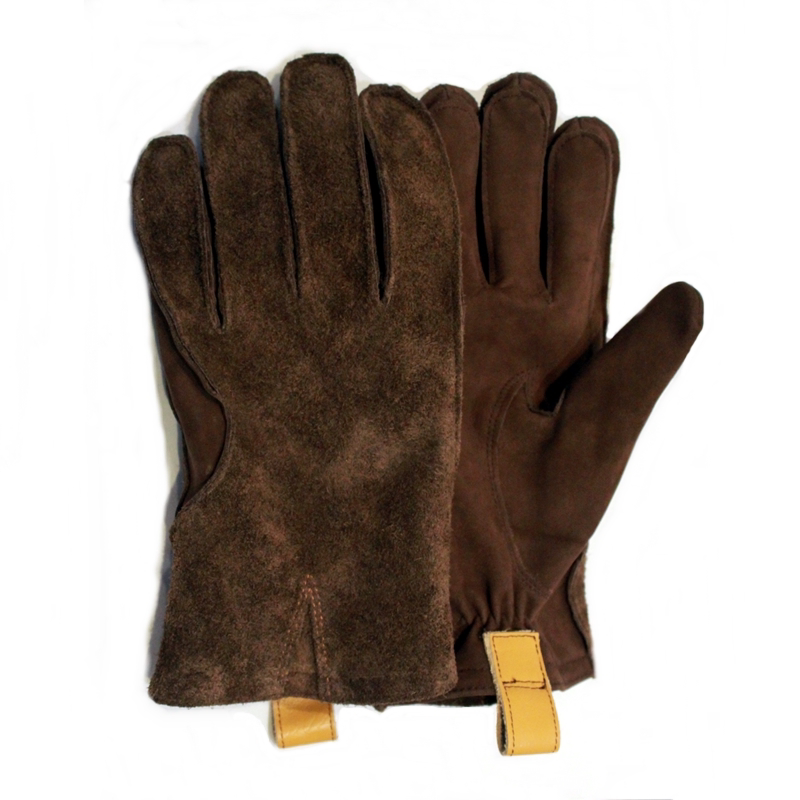 小熊爪头层牛皮复古做旧工装翻毛防风户外摩托车骑行保暖真皮手套