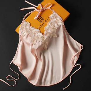 成年女肚兜护肚子肚兜大码 女性冰丝内衣 睡衣古风成人蕾丝领款