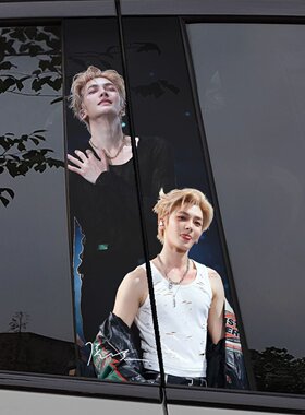 PVC+PET侯明昊个性B柱贴不留胶