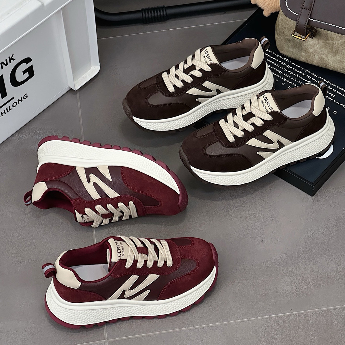 运费险超轻便真皮阿甘鞋女慢跑鞋