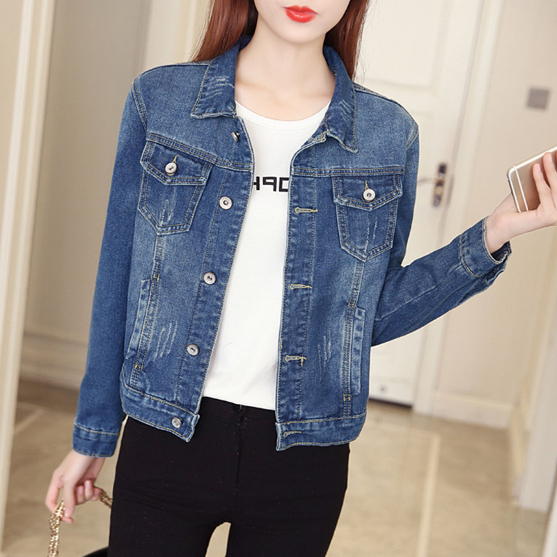 2019 spring and autumn new pattern Add fertilizer XL cowboy coat Fat sister Easy Versatile have cash less than that is registered in the accounts Jacket jacketin the Women's clothing/Boutique , Large size women  category - from Buy2taobao.com to provide professional Taobao agent buy service