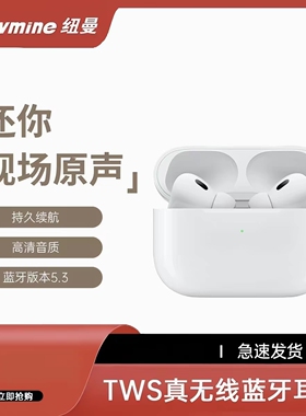 Newmine/纽曼 T5S高颜值TWS真无线蓝牙耳机白色超长续航