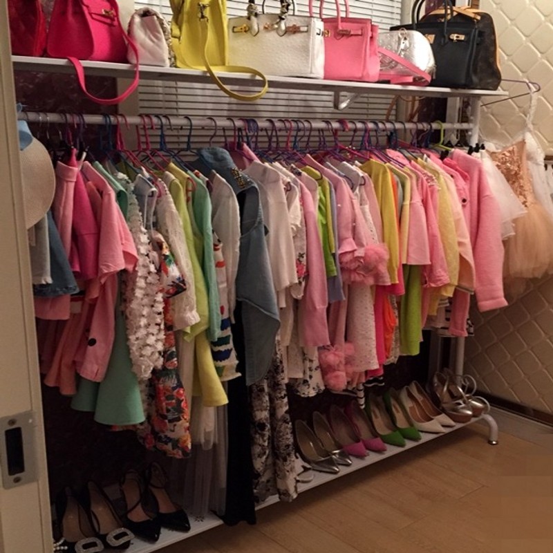 【天天特价】晾衣架落地简易挂衣架晒衣架单杆式阳台卧室内服装架